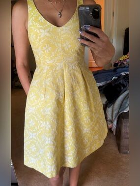 Moulinette Soeurs Yellow and White Floral Mini Dress